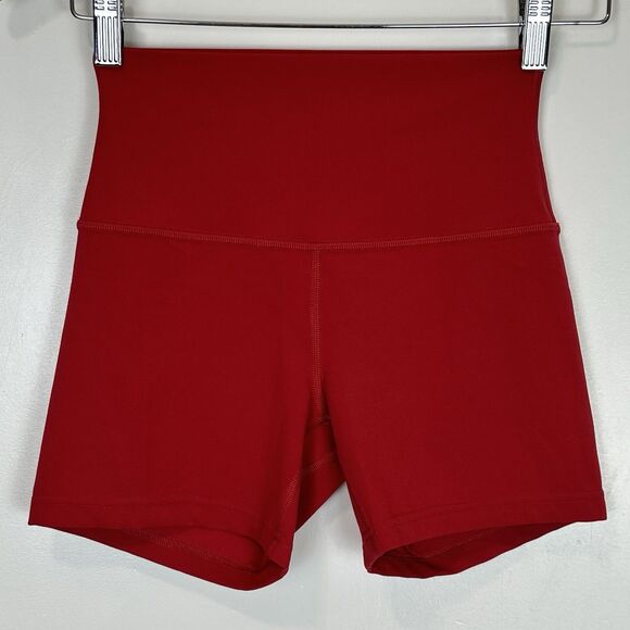 Lululemon Align Short 4" – Dark Red / Sold Out – Size 4 Soft Nulu Yoga Shorts - Picture 2 of 7